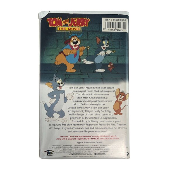 Tom And Jerry: The Movie (VHS, 1993) TESTED & Working SEE PHOTOS - Picture 5 of 8
